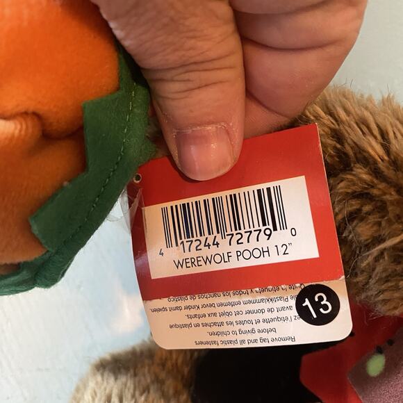 NWT Winnie The Pooh Plush Werewolf Costume Disney Store 15" - Picture 4 of 4